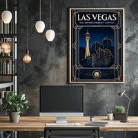Las Vegas The Entertainment Capital Poster PosterGoat