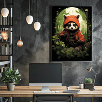 The Mysterious Raccoon Adventurer Poster
