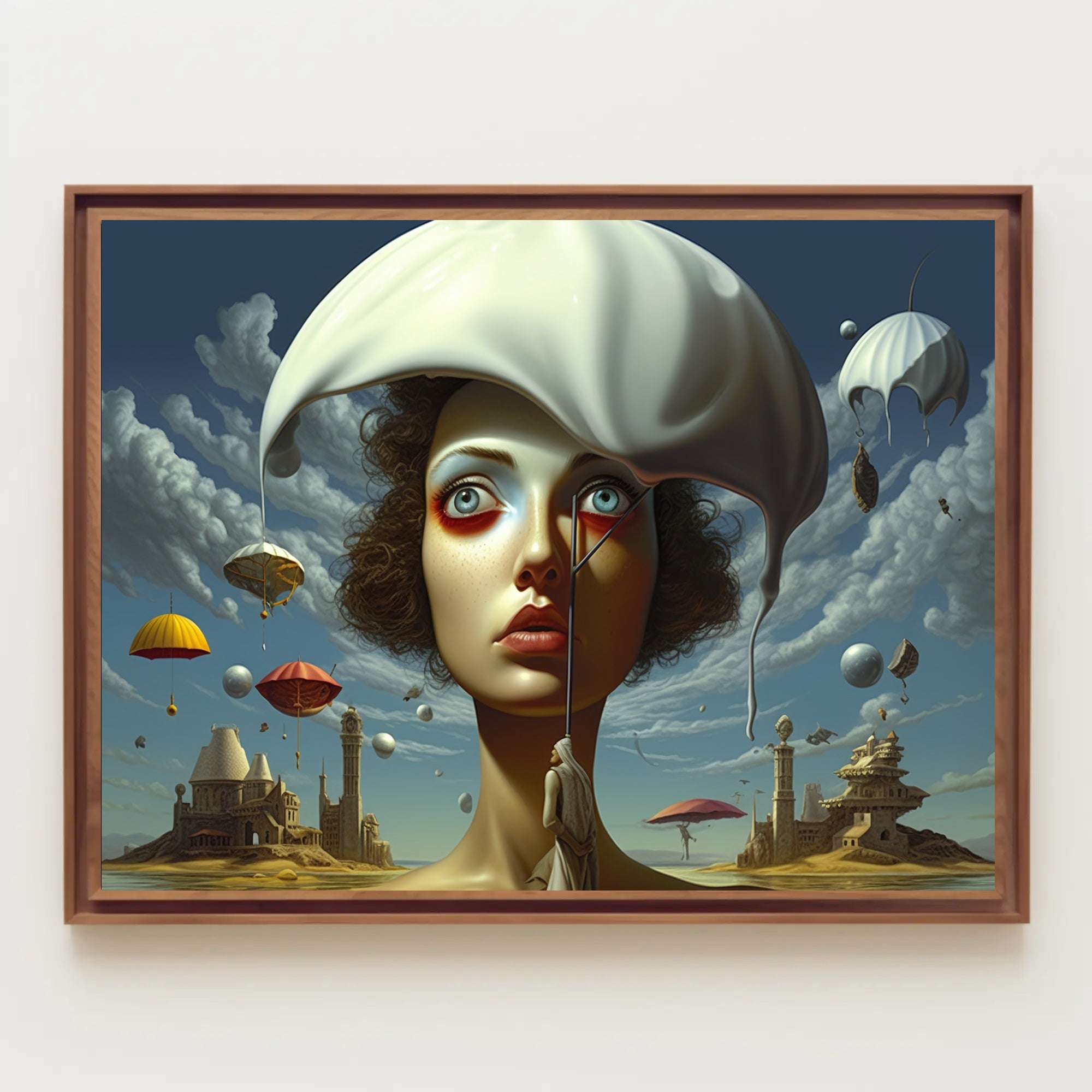 Surreal Dreamscape with Melting Hat Fantasy or Mythology Poster
