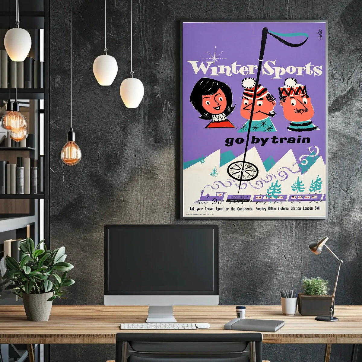 Winter Sports Travel Poster