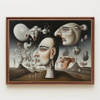 Surreal Dreamscape with Anthropomorphic Faces, Abstract or Artistic Poster