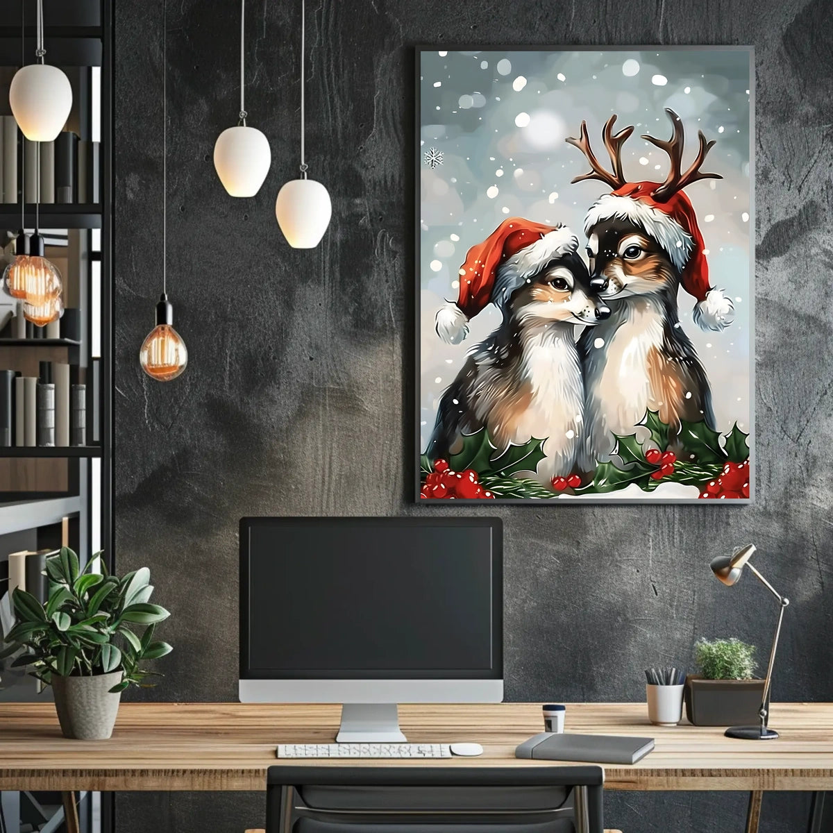 Festive Woodland Friends Poster