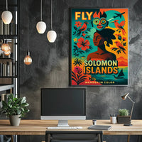 Vibrant Solomon Islands Adventure Travel Poster PosterGoat