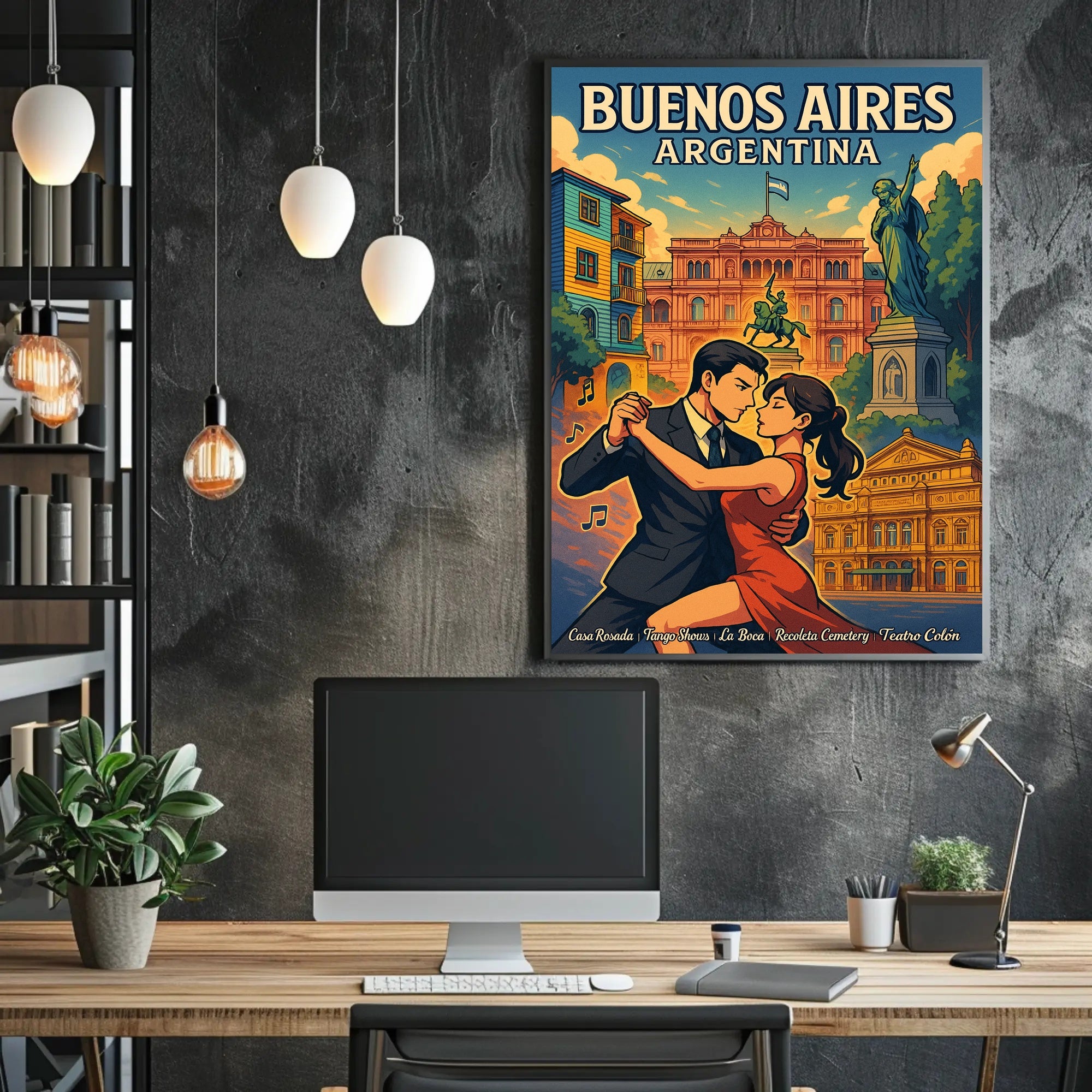 Buenos Aires Cultural Tapestry Poster PosterGoat