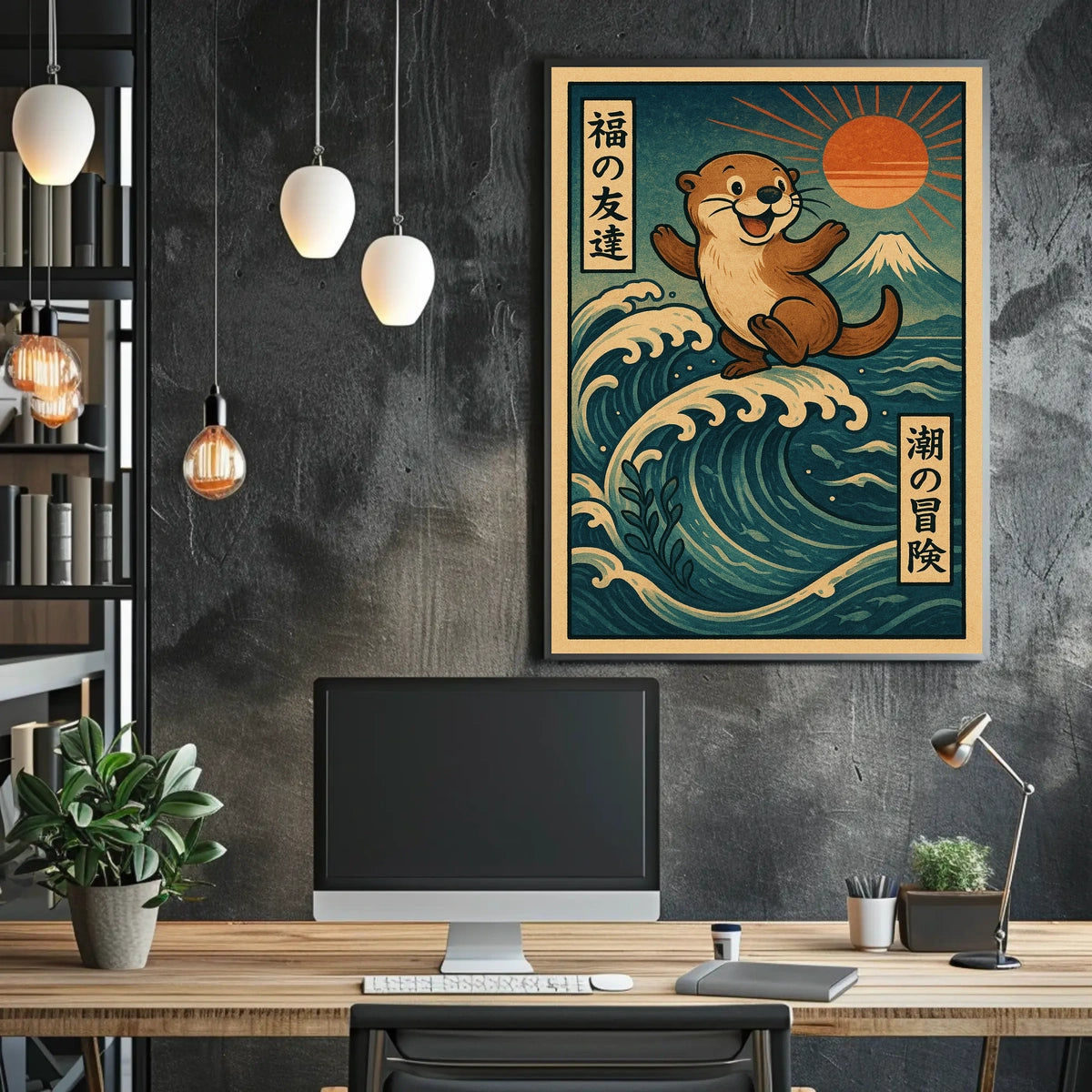 Otters Ocean Adventure Poster