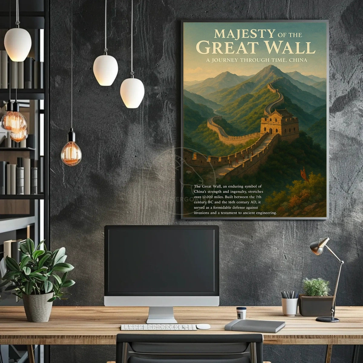 Majestic Great Wall of China Cultural or Heritage Poster