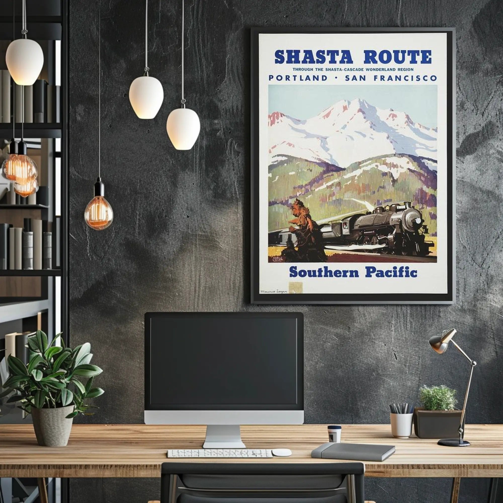Shasta Route Travel Poster PosterGoat