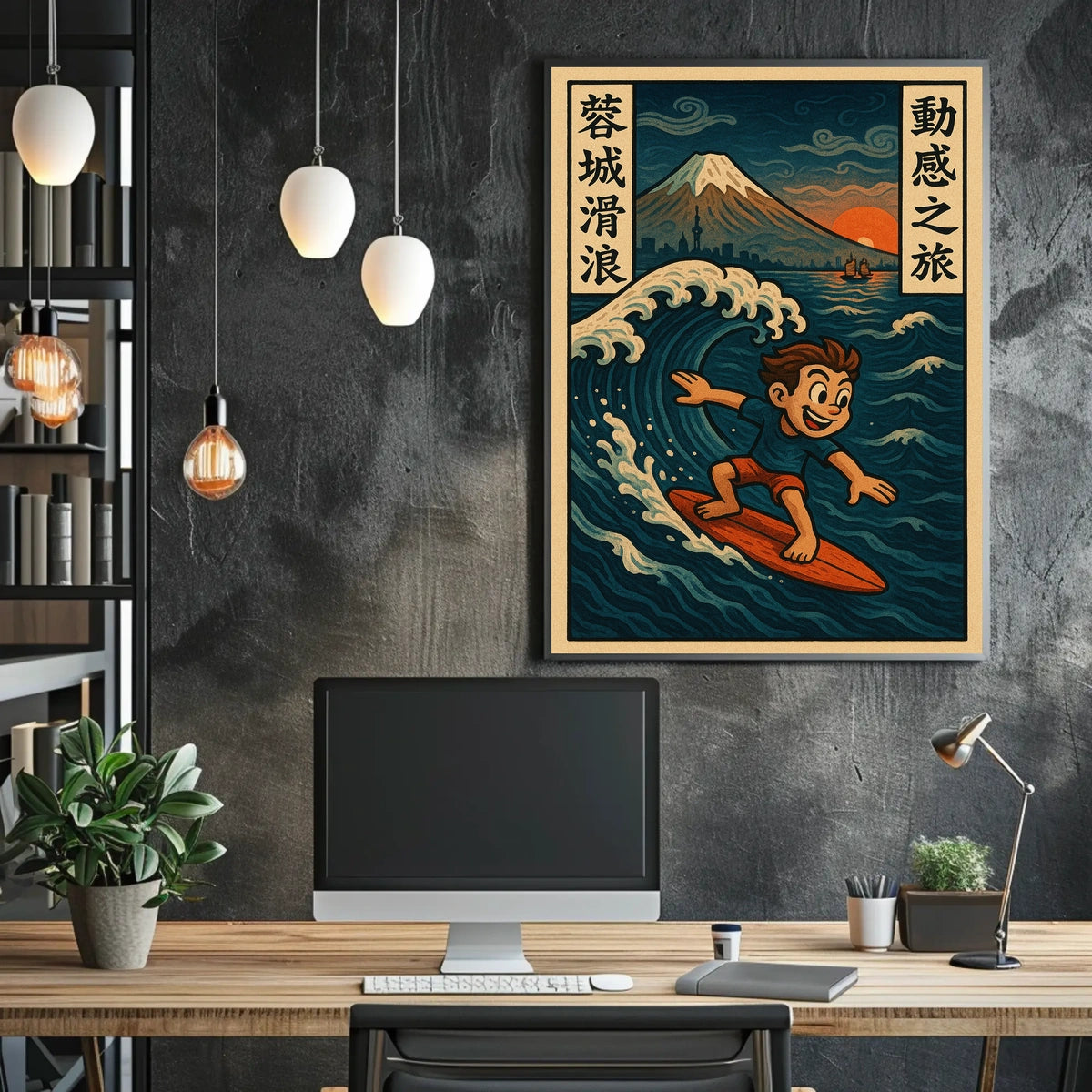 Surfing Adventure in Japan Poster