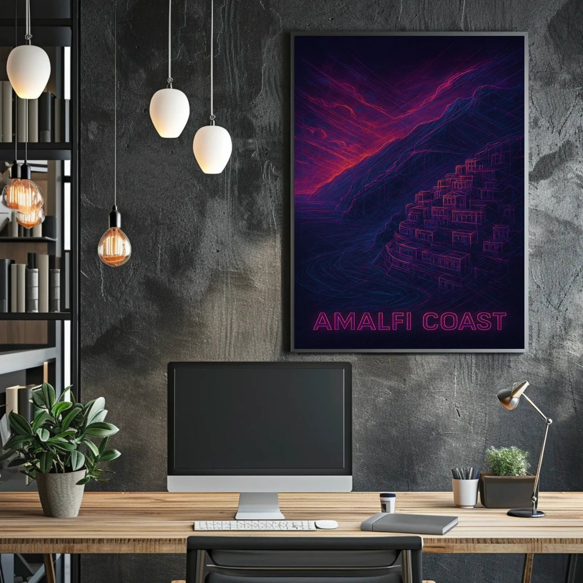 Amalfi Coast Poster Wall Art Print 18x24 Seaside Views