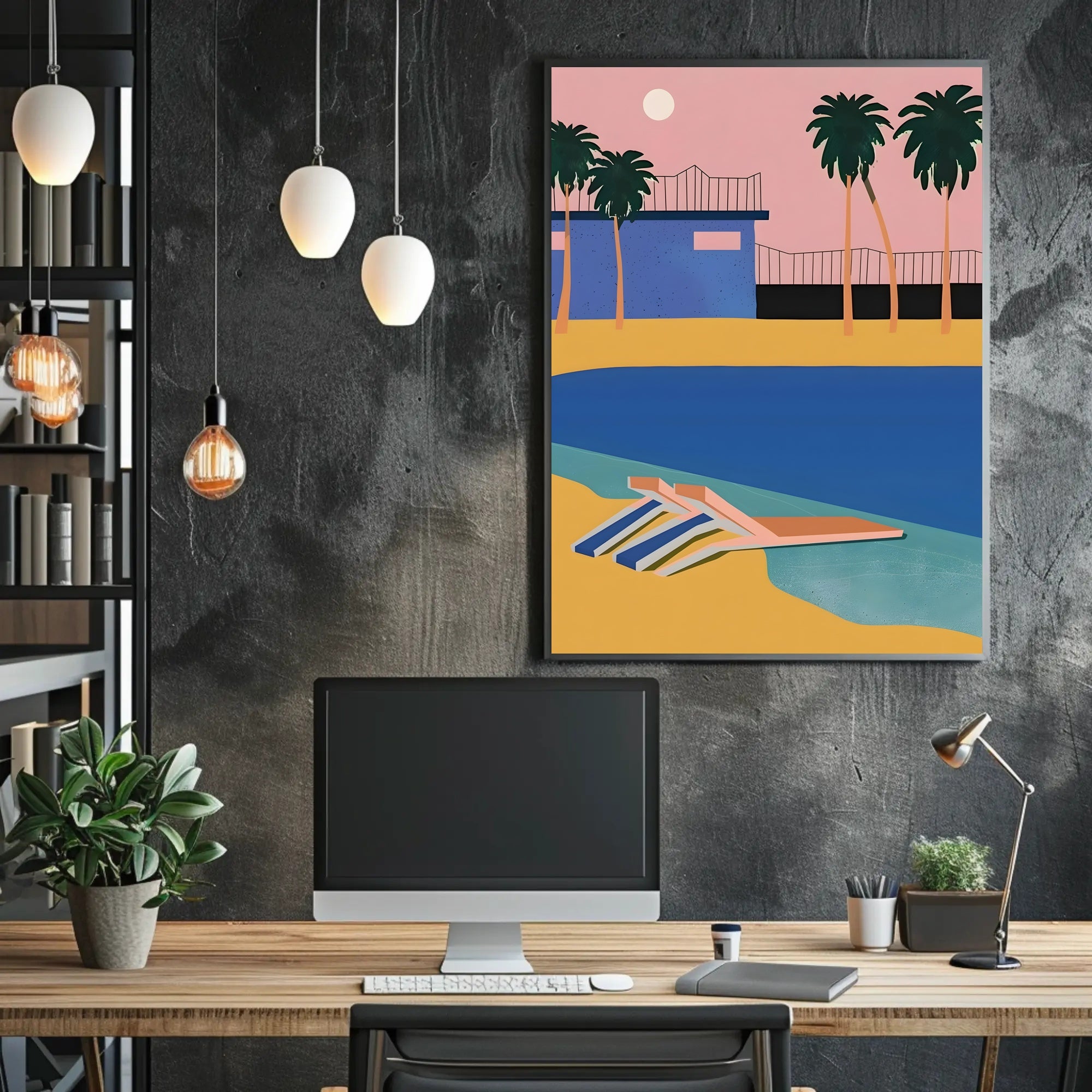 Tropical Sunset Retreat Poster