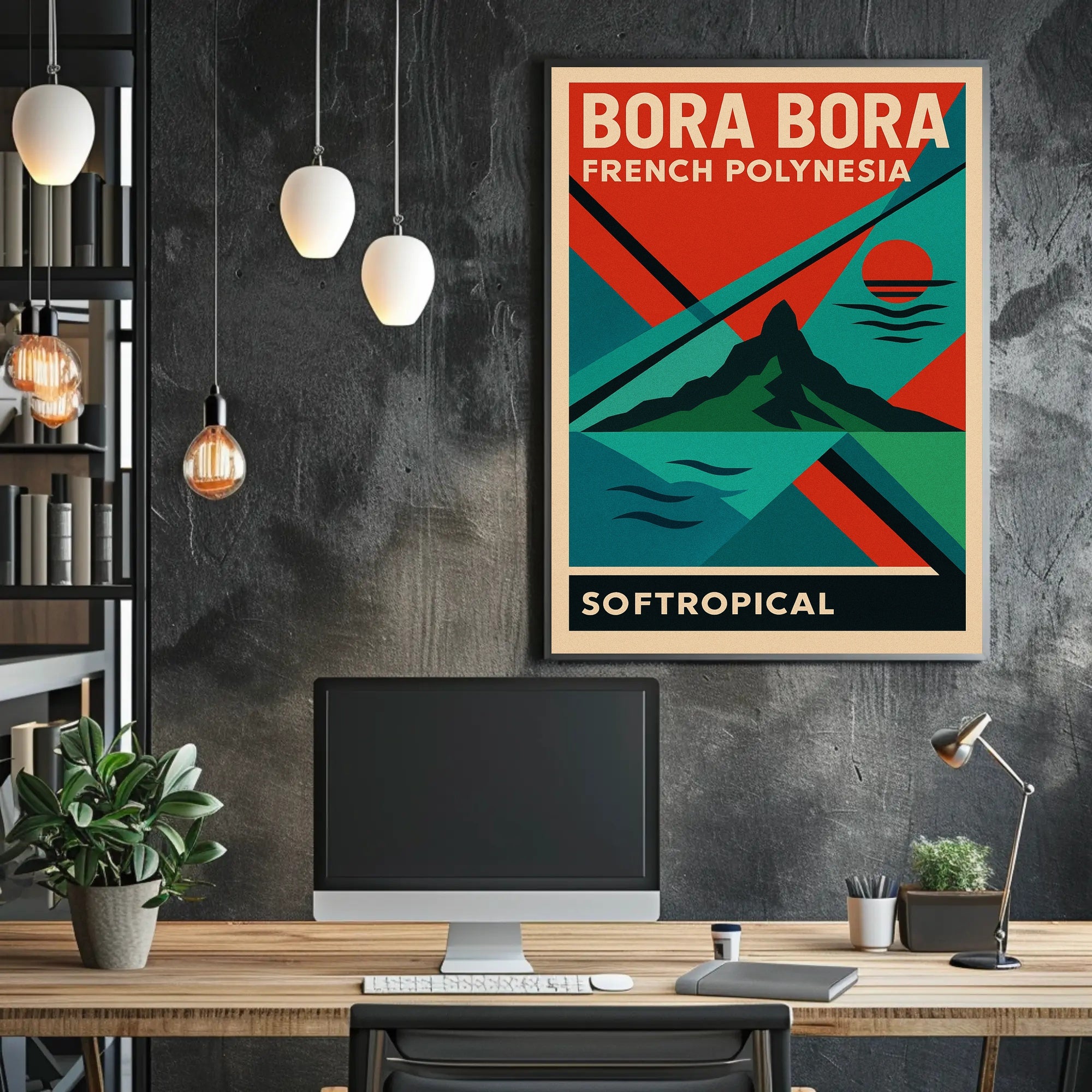 Bora Bora Retro Travel Poster PosterGoat