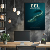 Eel Beneath the Waves Poster PosterGoat