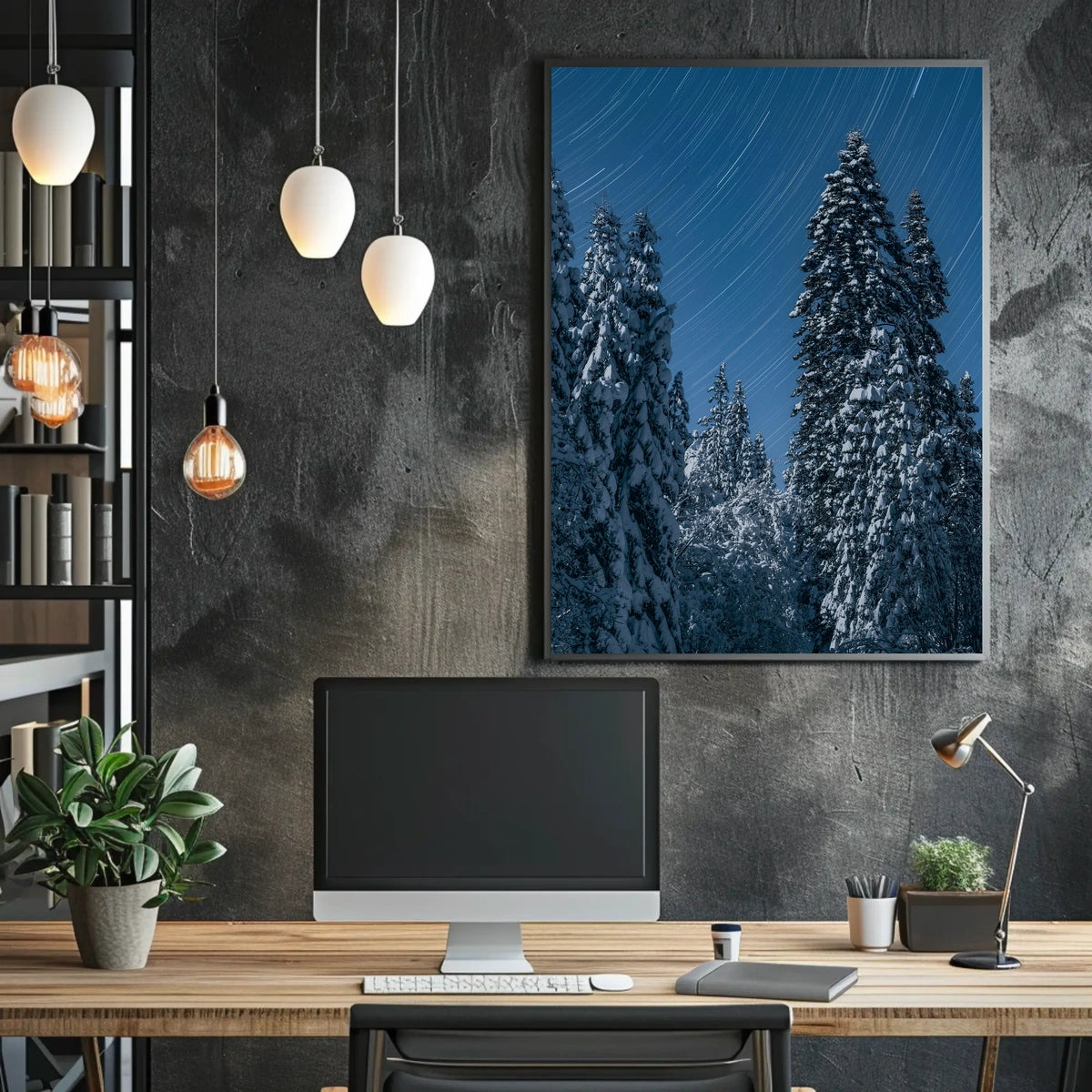 Winter Night Skies Poster