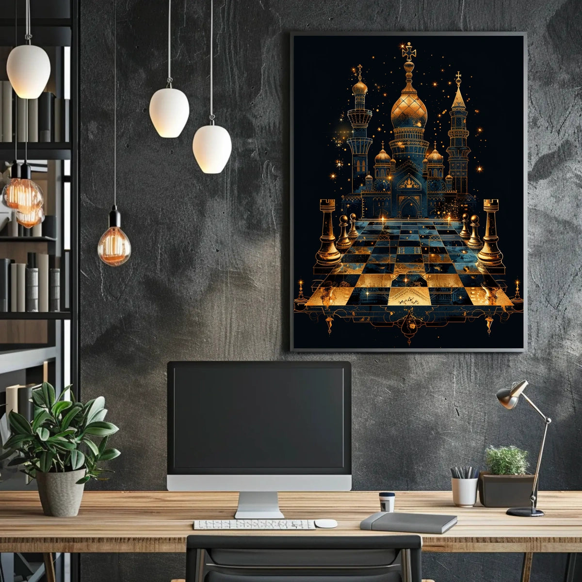 Mystical Chess Kingdom Poster