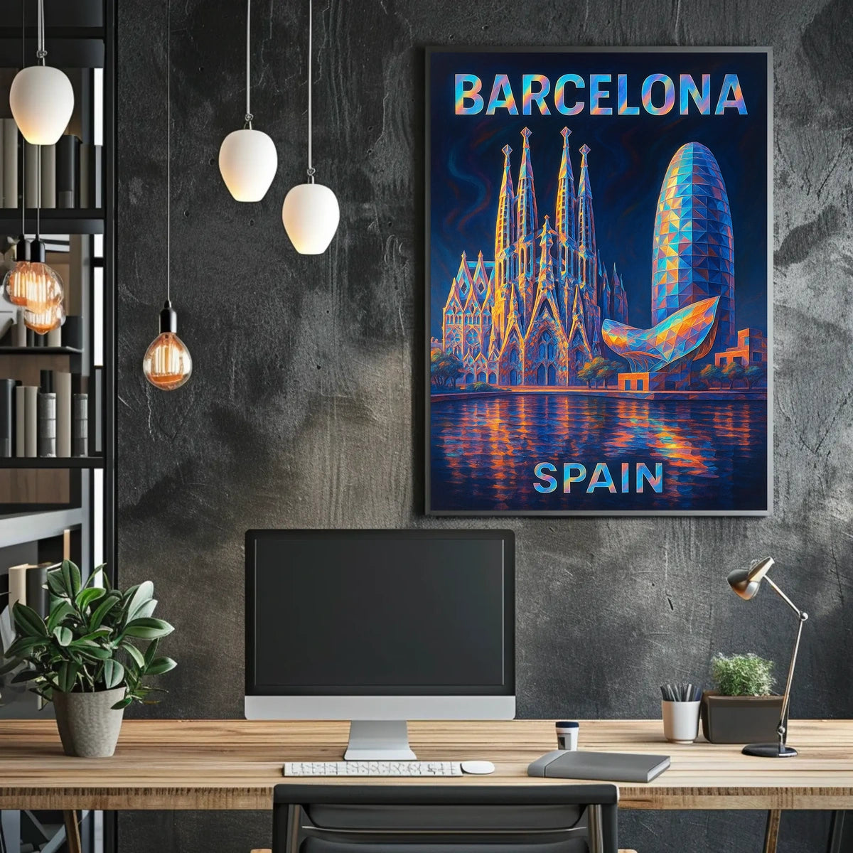 Barcelona A Vibrant Cityscape Poster