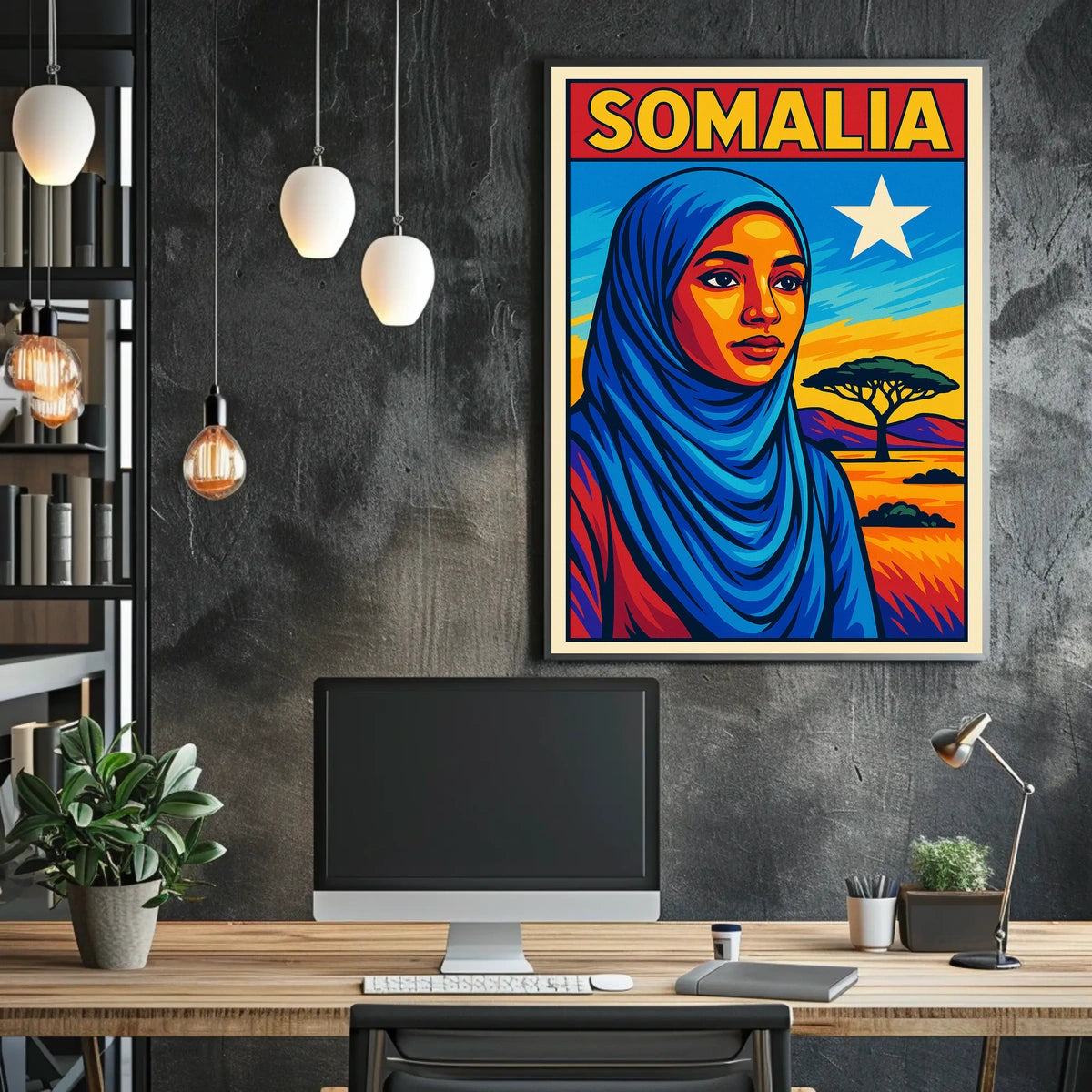 Somalia A Vibrant Tribute Poster