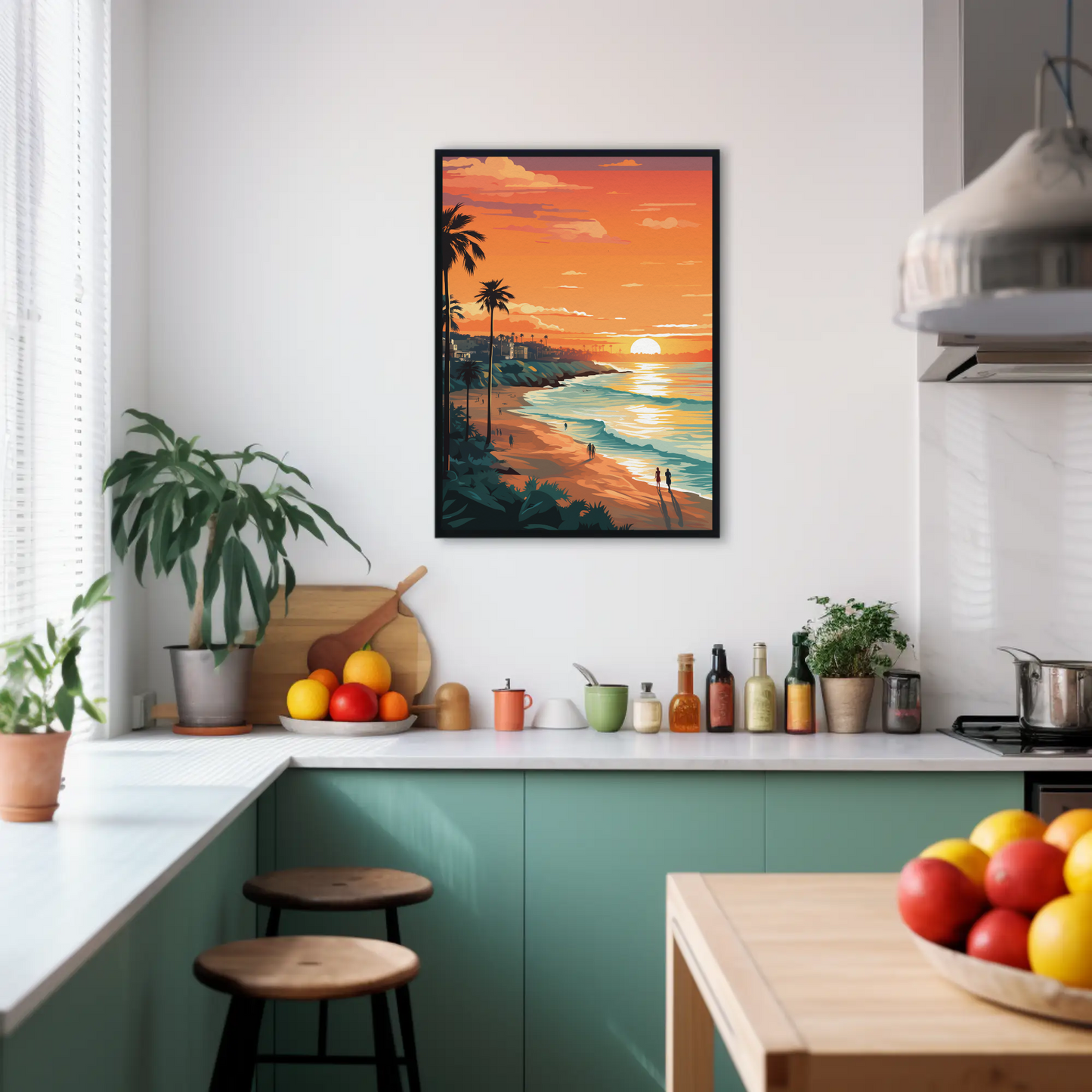California Sunset Vintage Poster