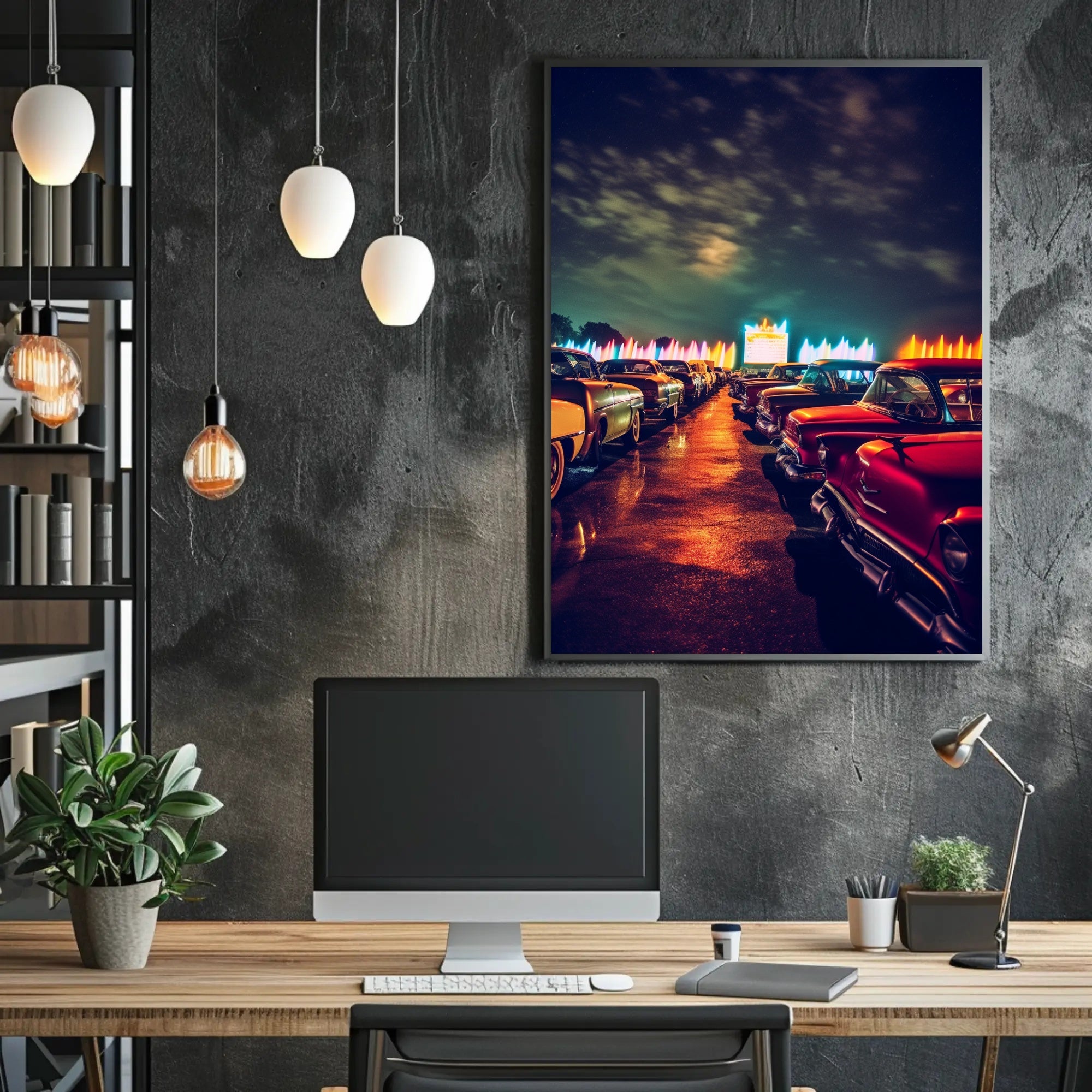 Nostalgic Drive-In Experience Poster