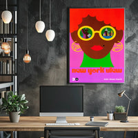 New York City Vibrant Pop Art Poster Abstract Wall Art