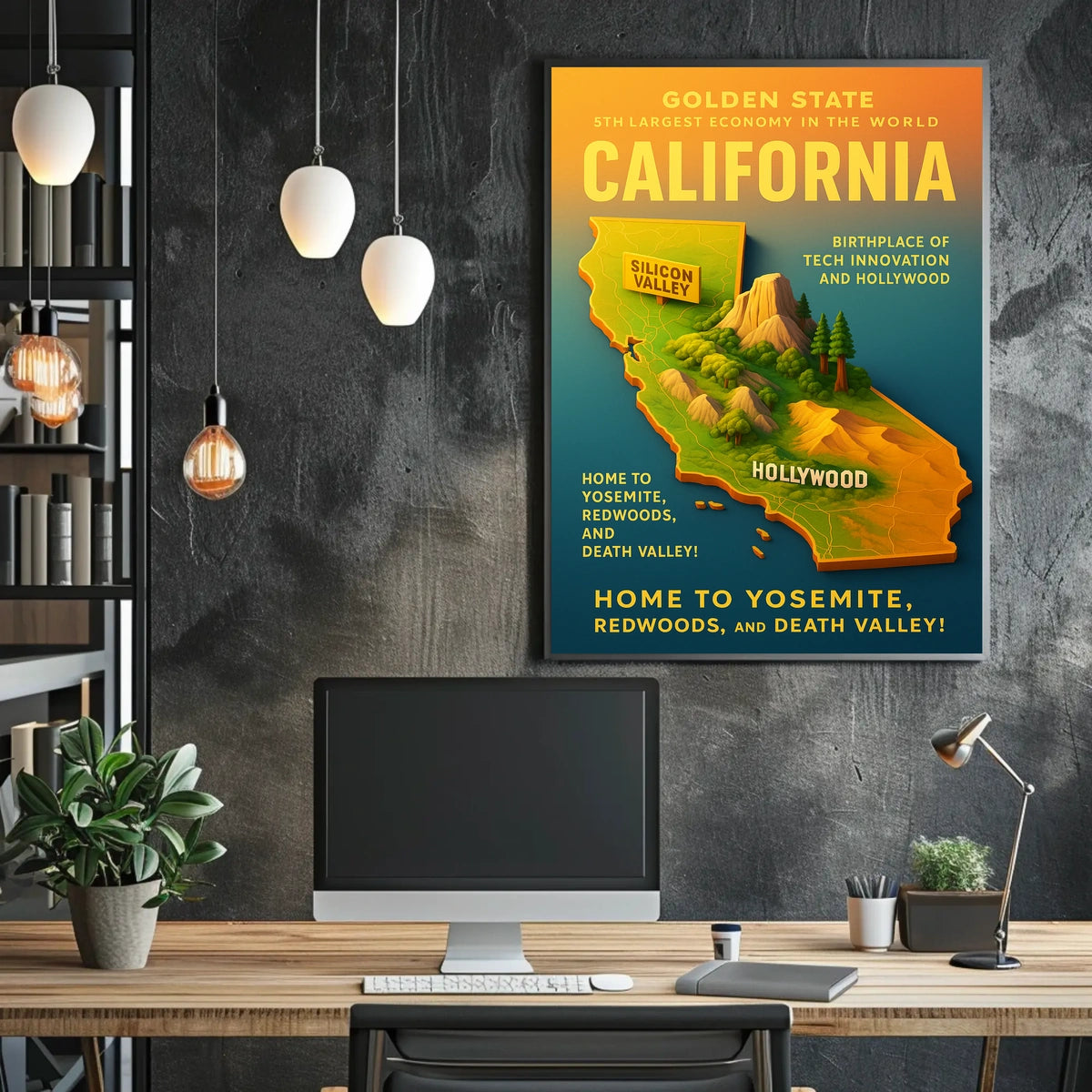 California The Golden State Poster