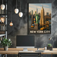 New York City Lego Art Poster Abstract Playful Wall Art