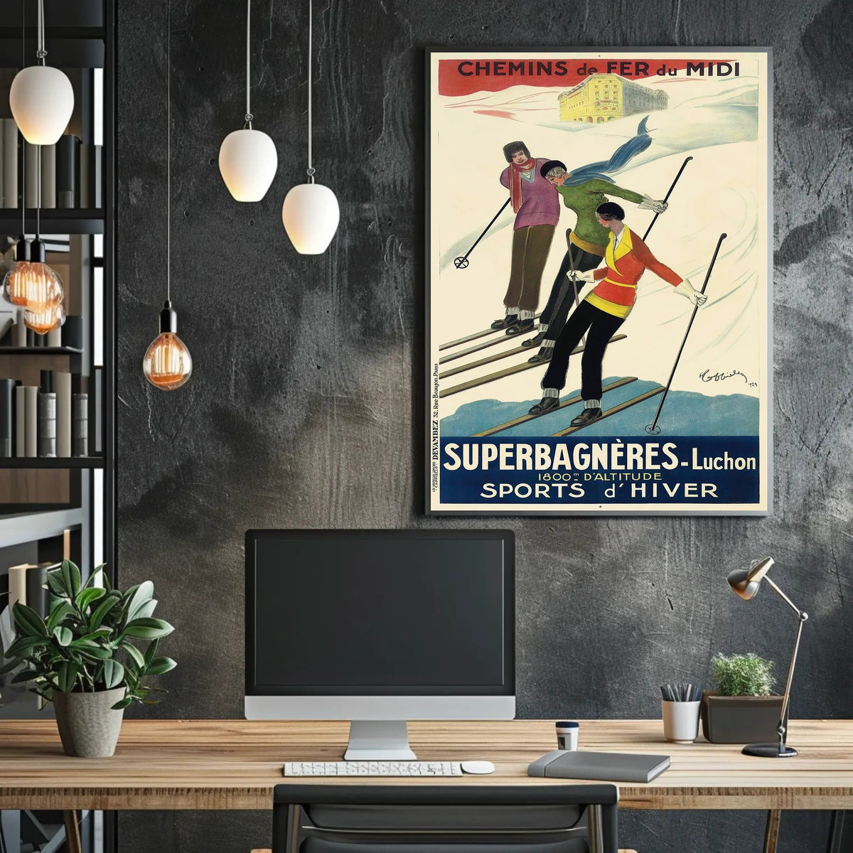 Winter Sports In The Pyrenees Poster