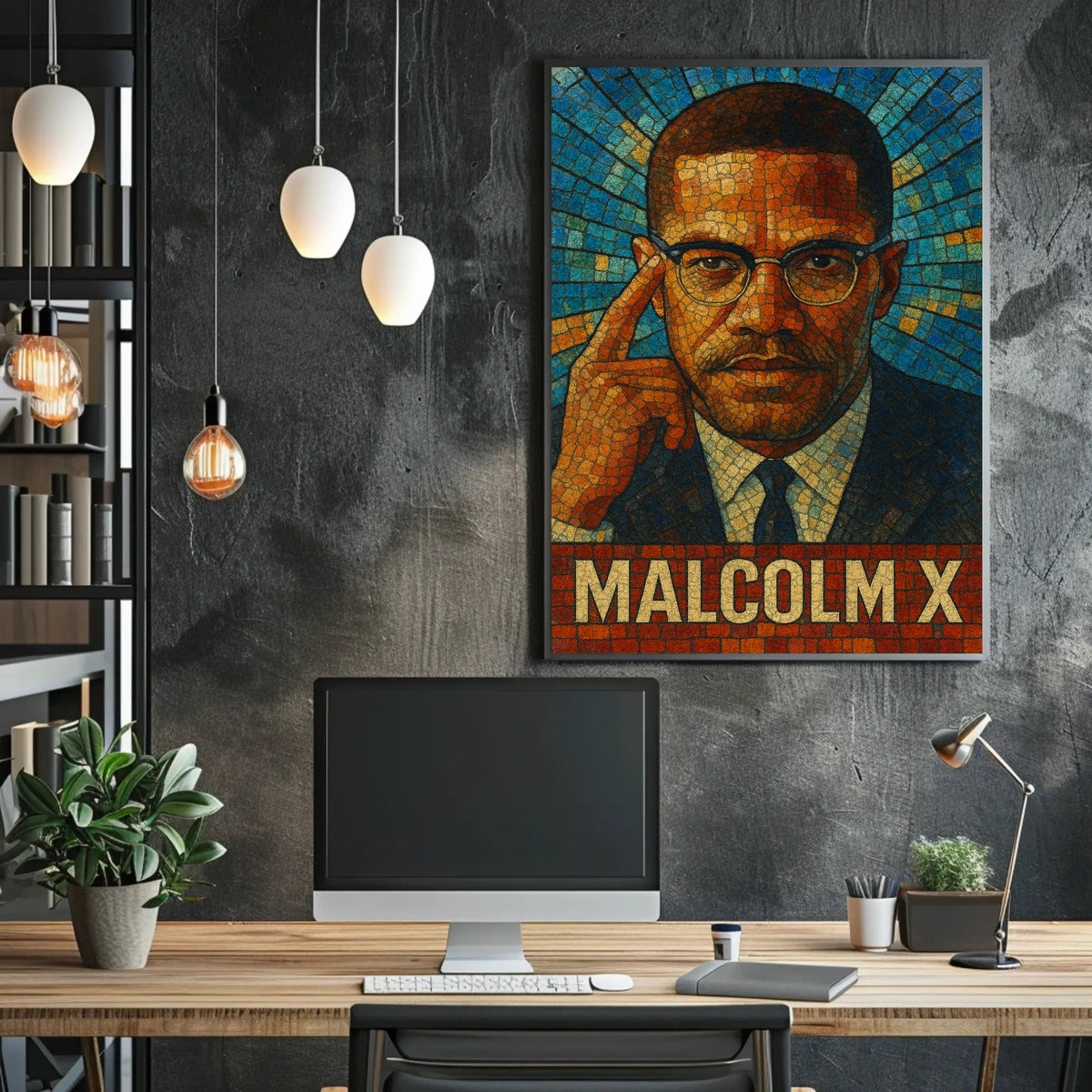 Malcolm X Iconic Leader Poster