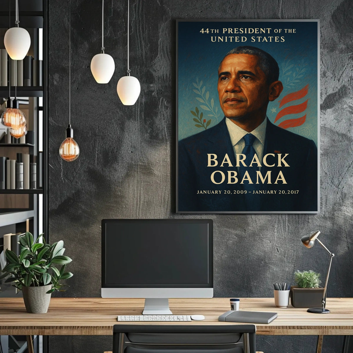 Barack Obama Classic Portrait Historical or Presidential Poster