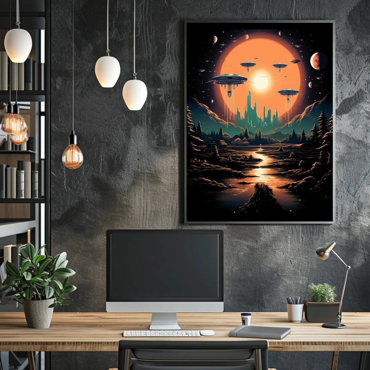 Futuristic Landscape Poster