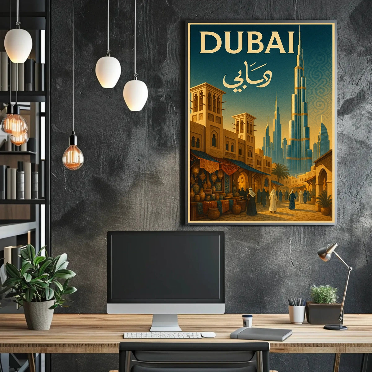 Discover Dubai Poster A Blend Of Tradition And Modernity