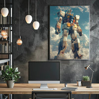Colossal Mecha in the Sky Wall Art Poster PosterGoat