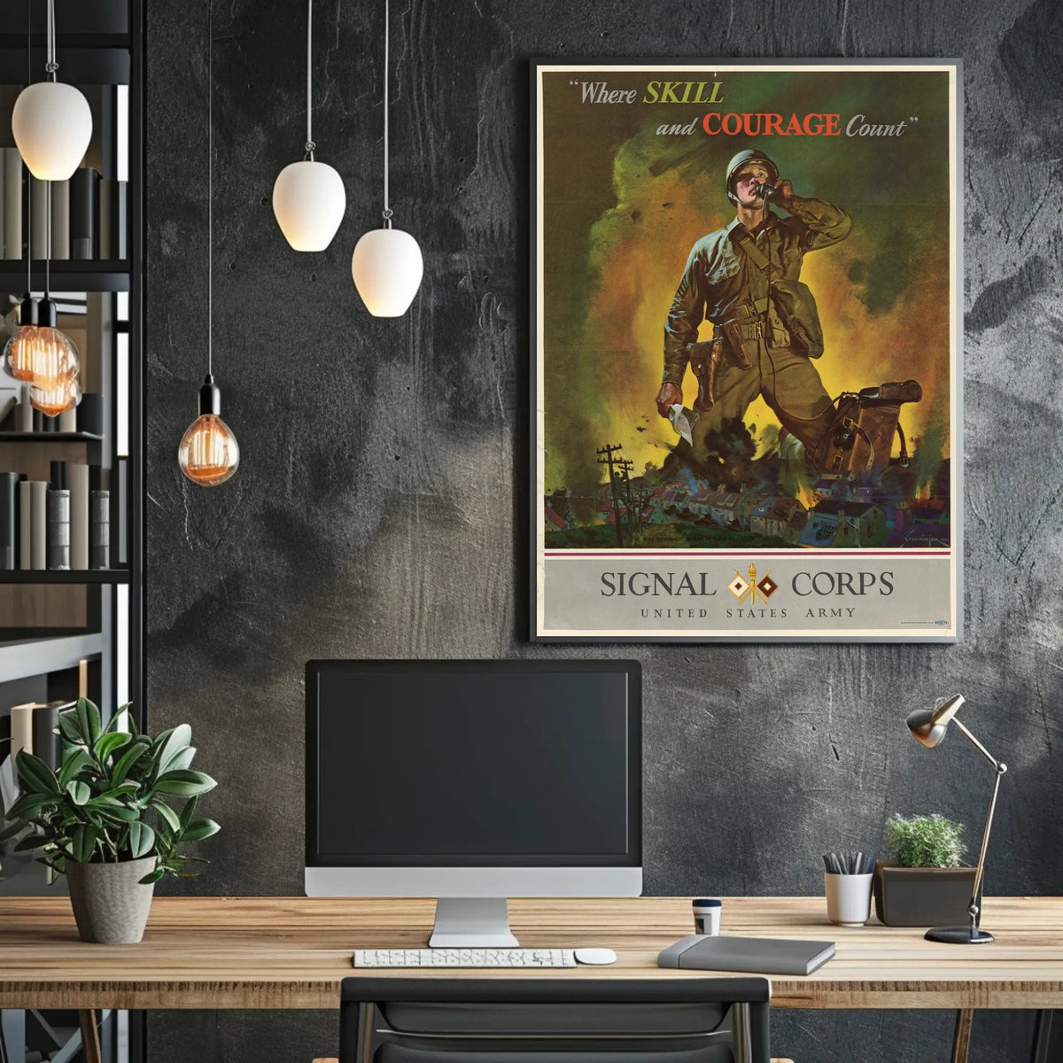 WWII Signal Corps Soldier Military Recruitment Poster
