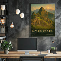 Machu Picchu Vintage Art Travel Poster