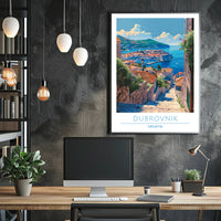 Scenic View of Dubrovnik Poster
