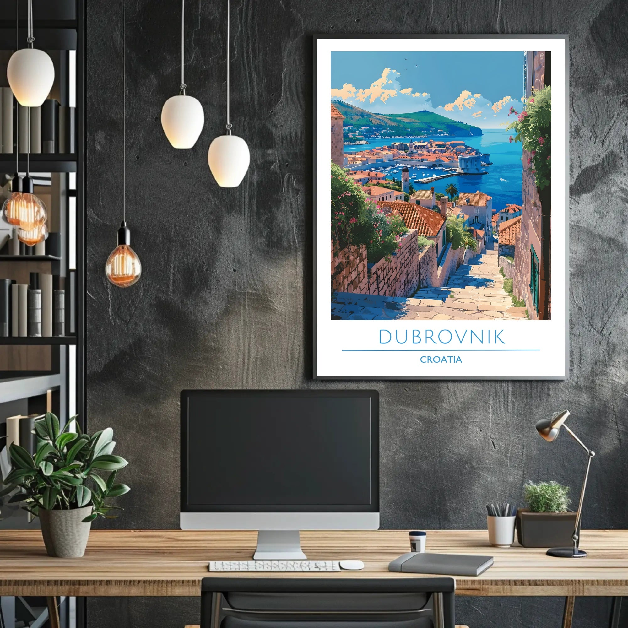 Scenic View of Dubrovnik Poster