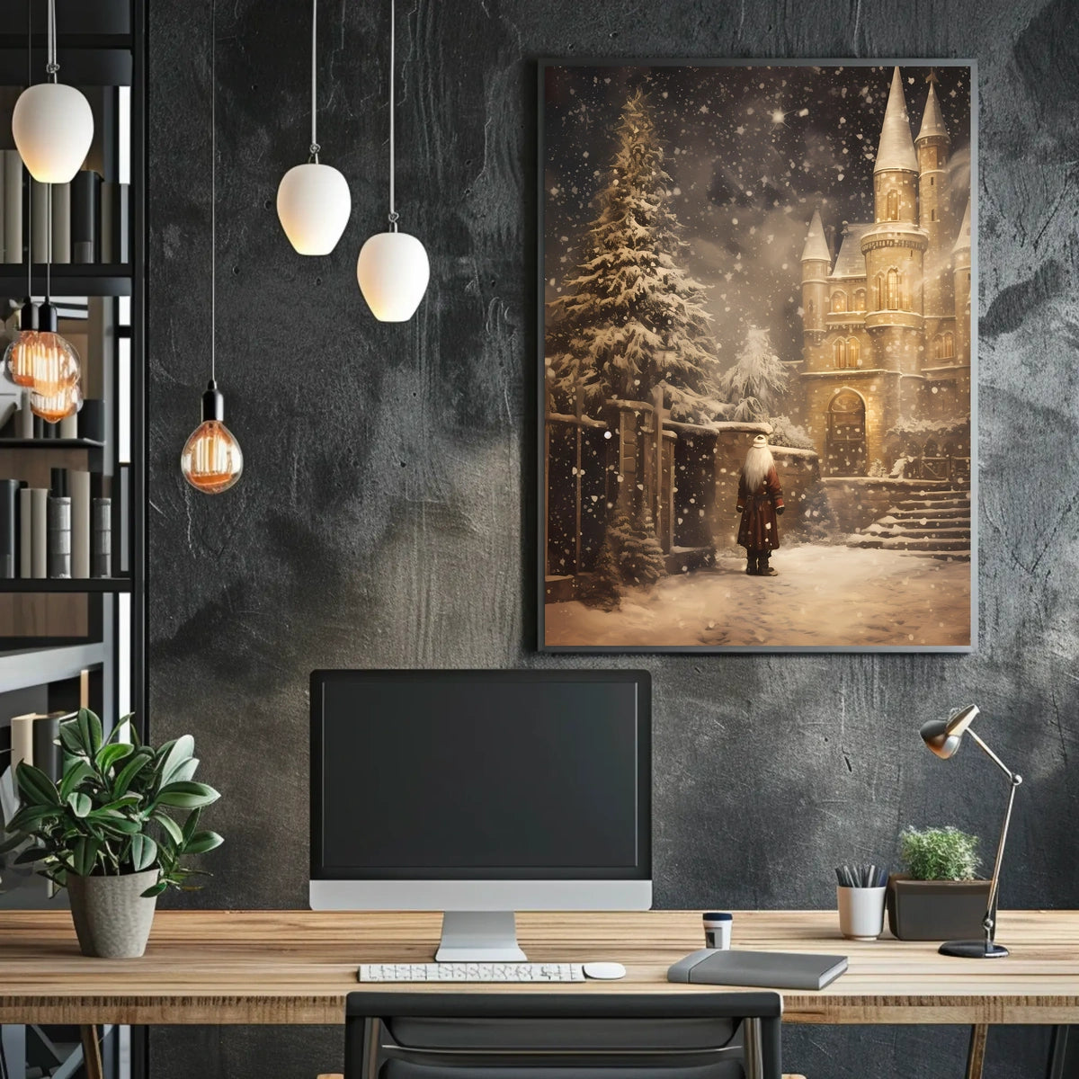 Enchanted Winter Castle Poster