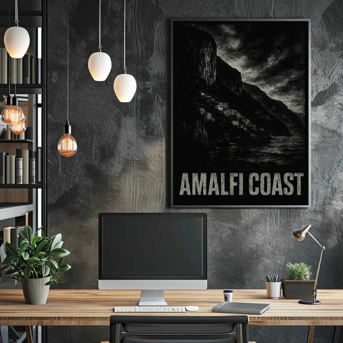 Amalfi Coast Poster Wall Art for Coastal Decor 18x24