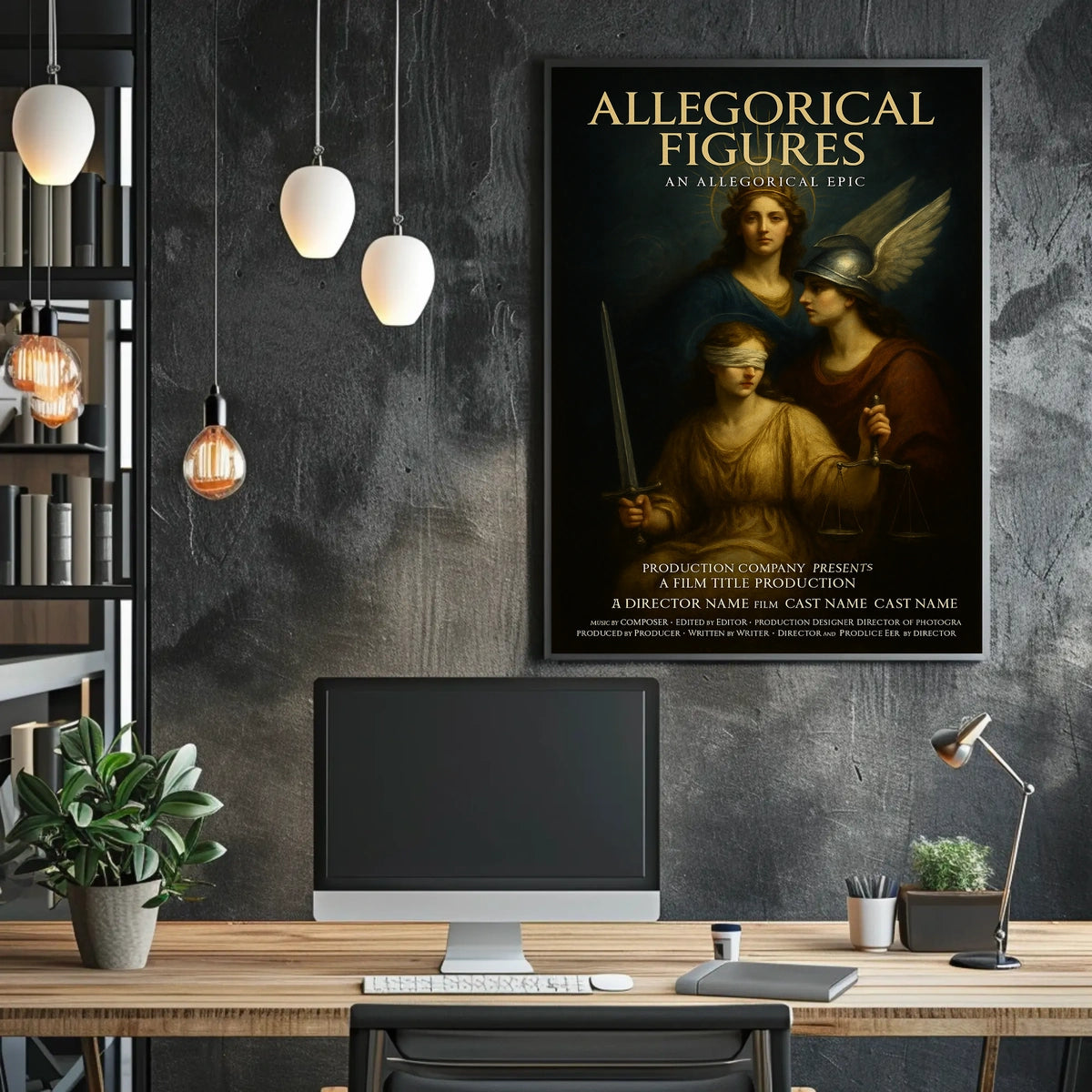 Allegorical Figures Poster