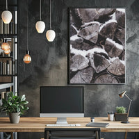 Rustic Winter Serenity Photorealistic Abstract or Artistic Poster