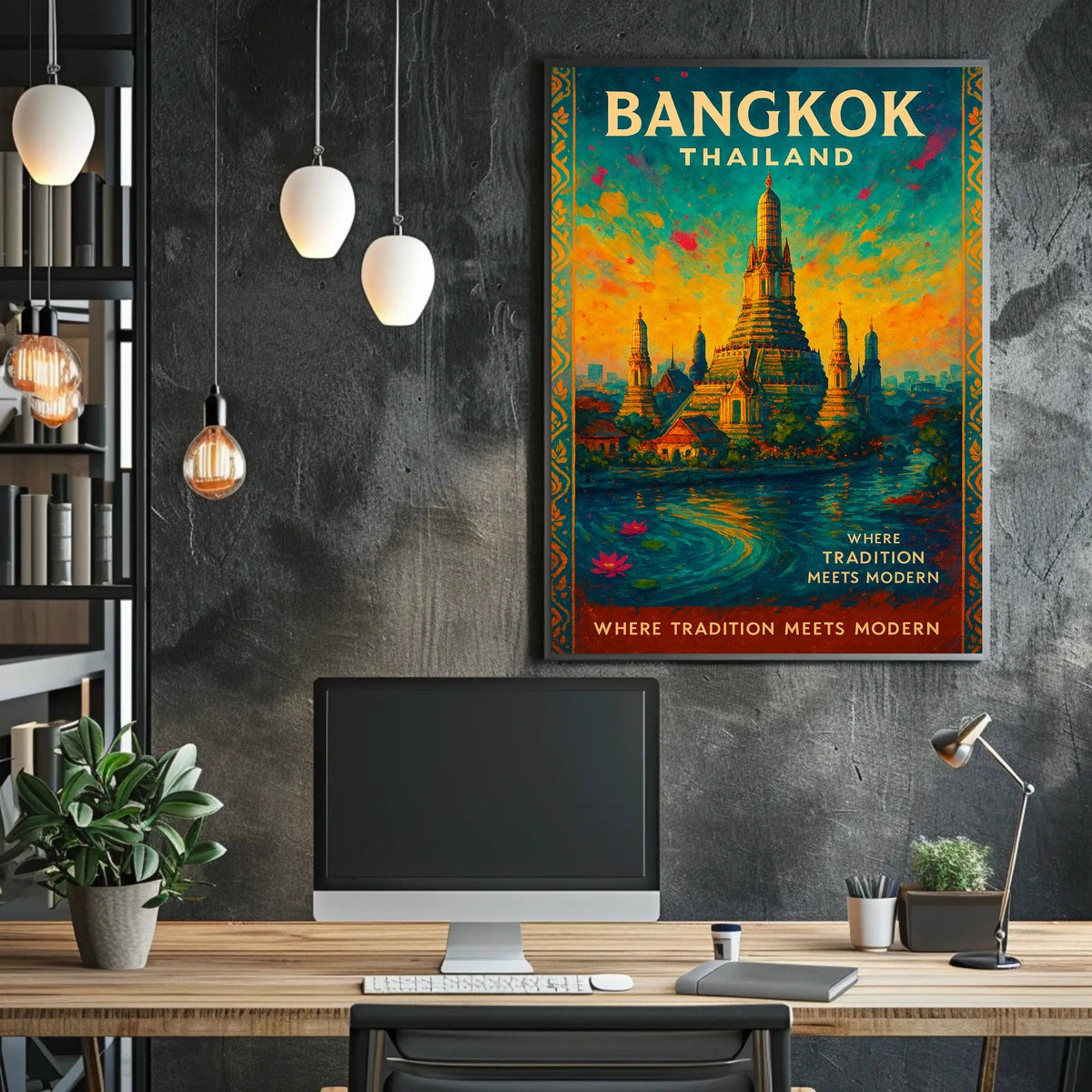 Bangkok Poster Fusion Of Heritage And Innovation Home Decor