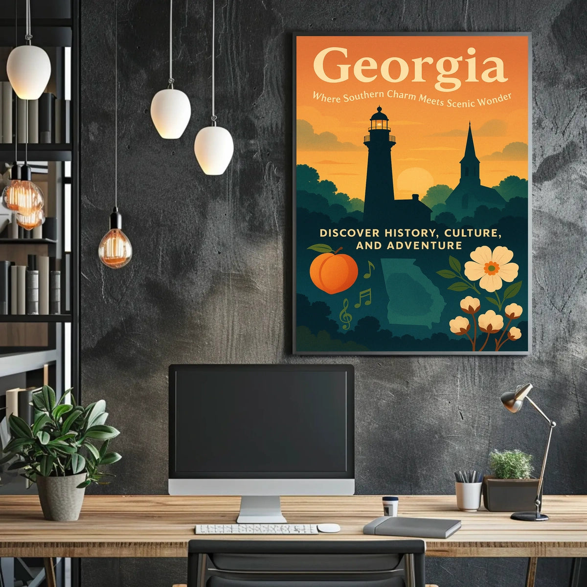 Georgia Where Southern Charm Meets Poster