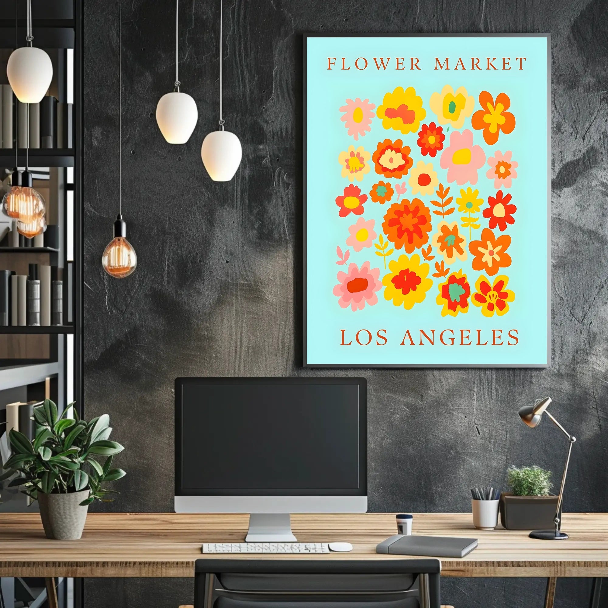 Los Angeles Flower Market Poster