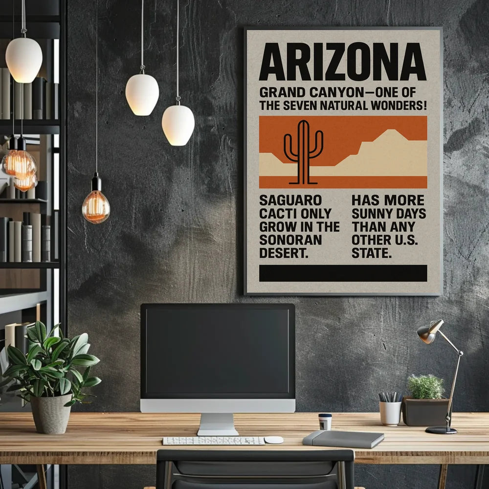Explore Arizona's Natural Wonders Vintage Travel Poster