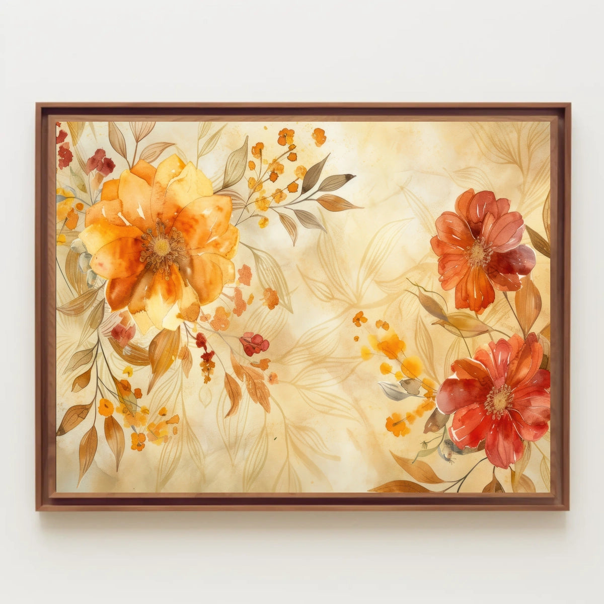 Autumn Floral Elegance Poster