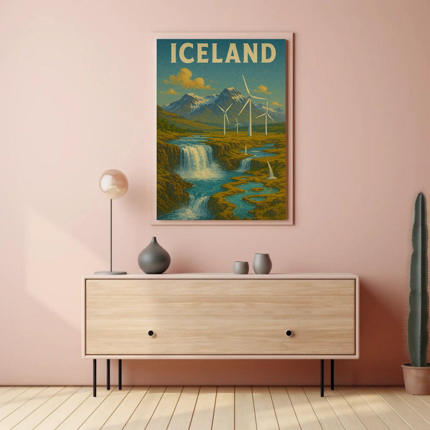 Majestic Icelandic Landscapes and Culture High-End Travel Poster