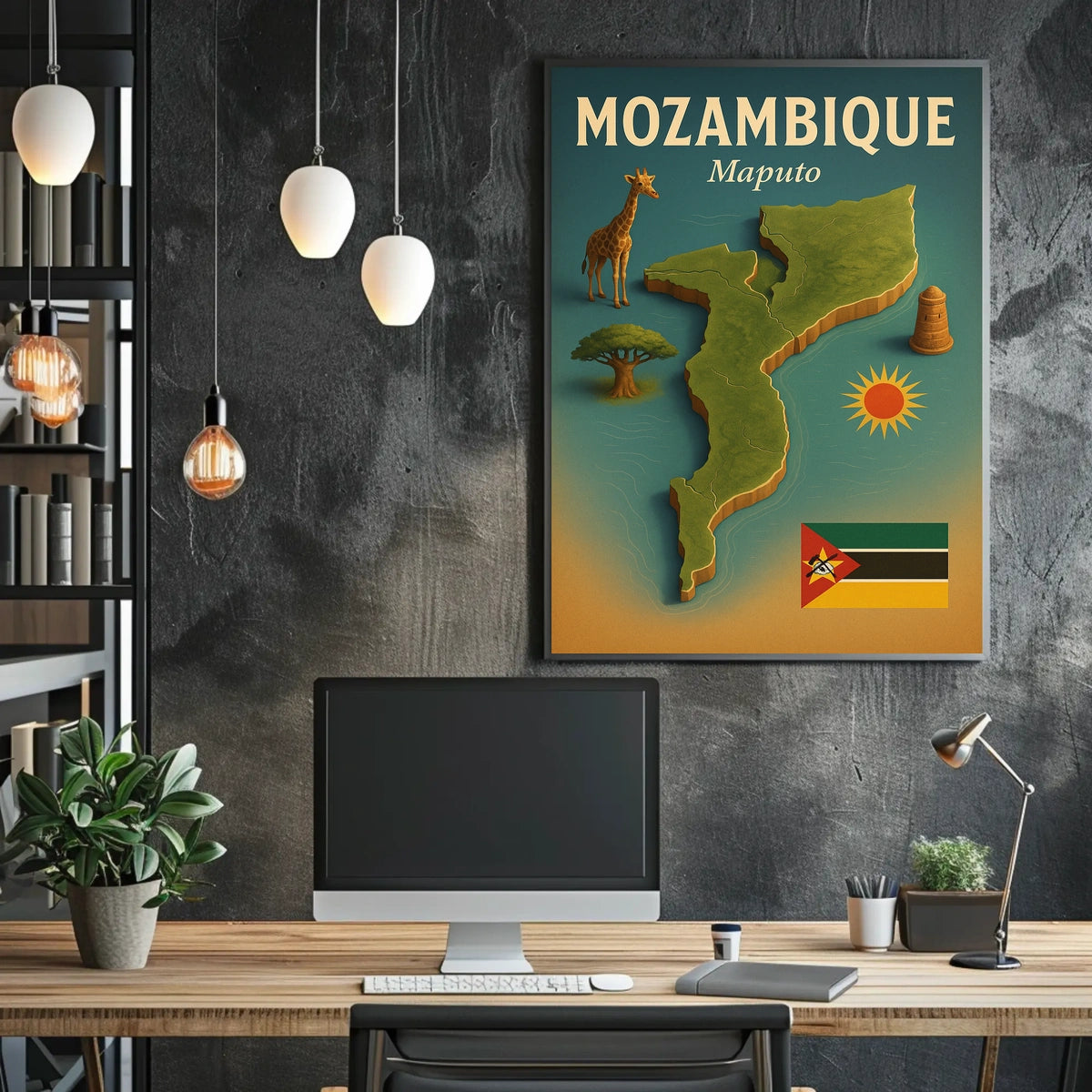 Mozambique Travel Poster
