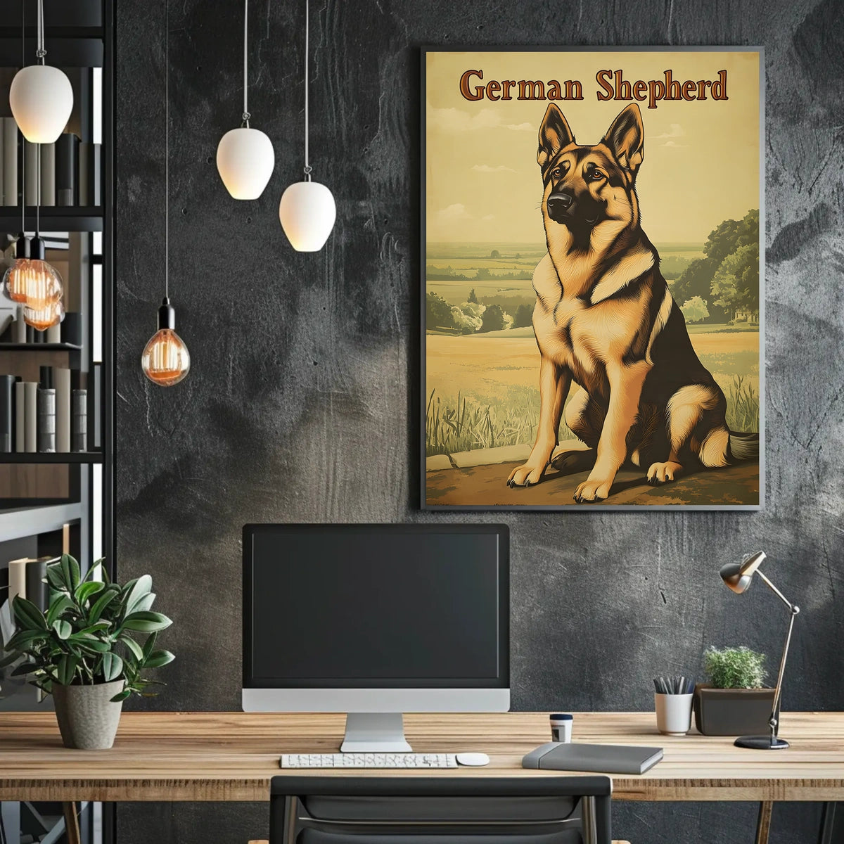German Shepherd Portrait Poster