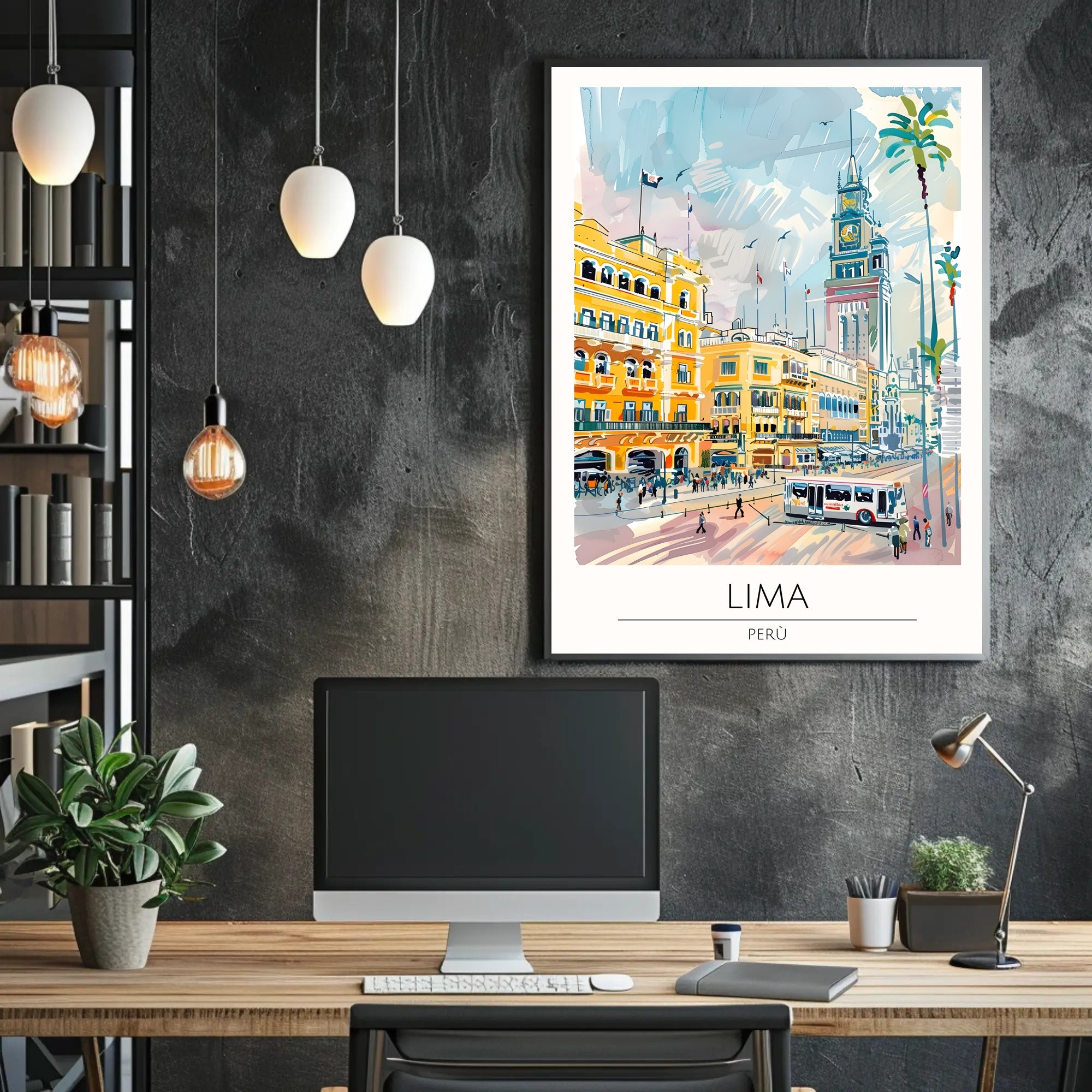 Lima Cityscape Poster PosterGoat