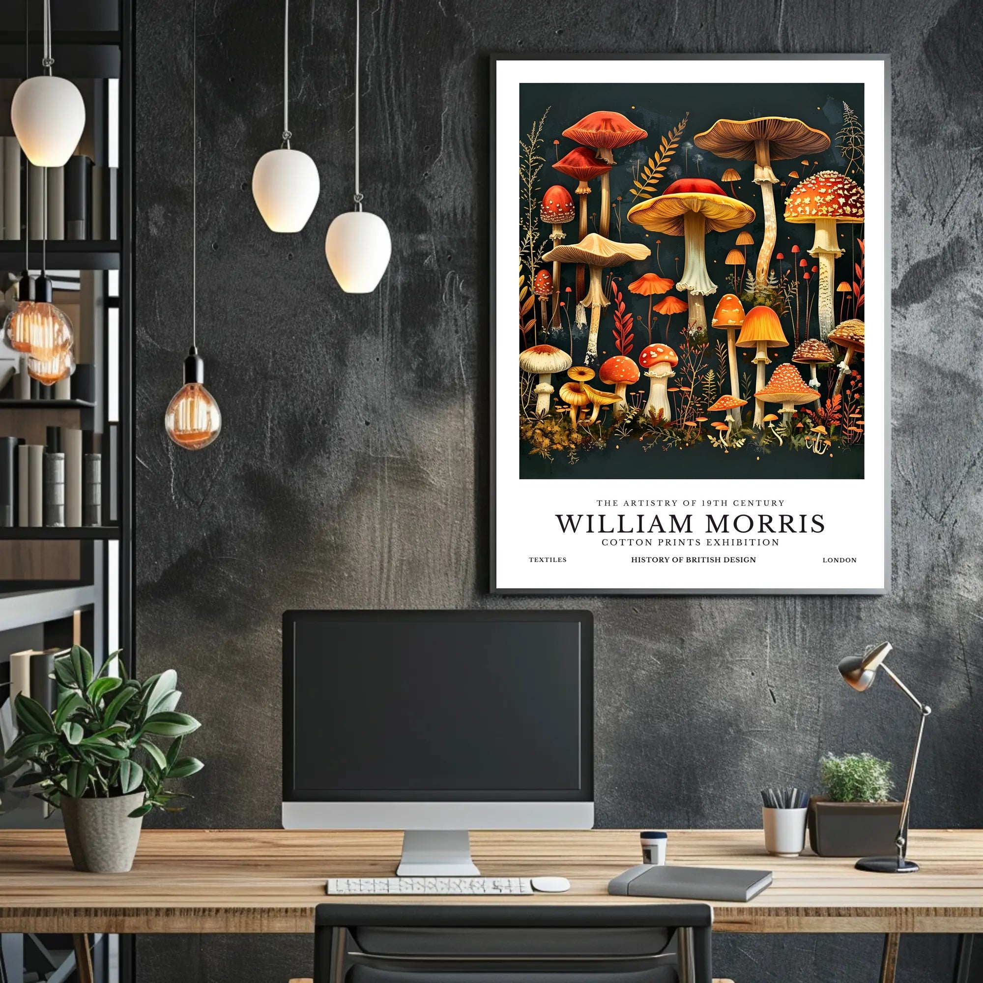 William Morris Cotton Prints Exhibition Poster