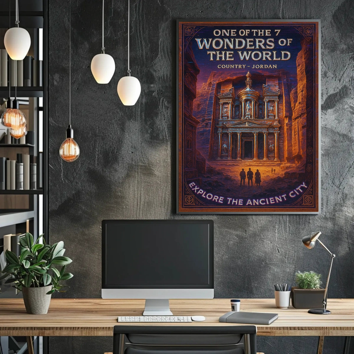 Petra One of the 7 Wonders of the World Poster